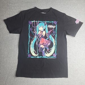 Japanese Hatsune Miku T Shirt Adult Mens Womens Size M Black Short Sleeve Anime